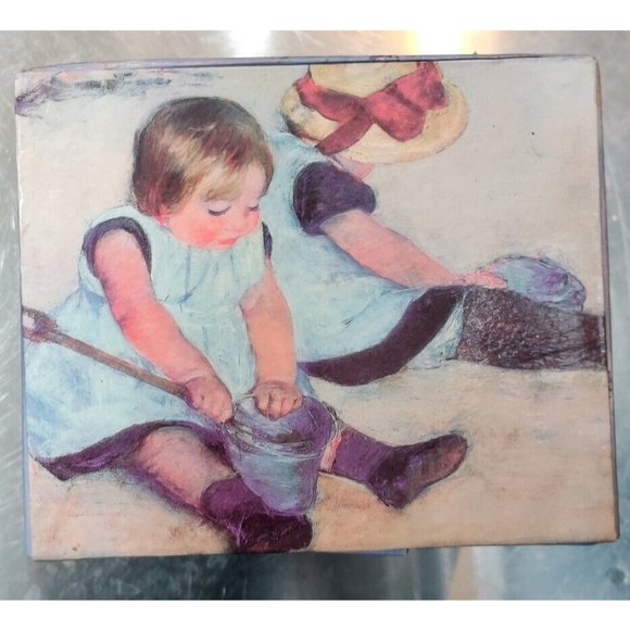 Vintage Mary Cassatt Photo Album Kids Playing on The Beach Holds 240 4x6 Photos - Picture 2 of 10